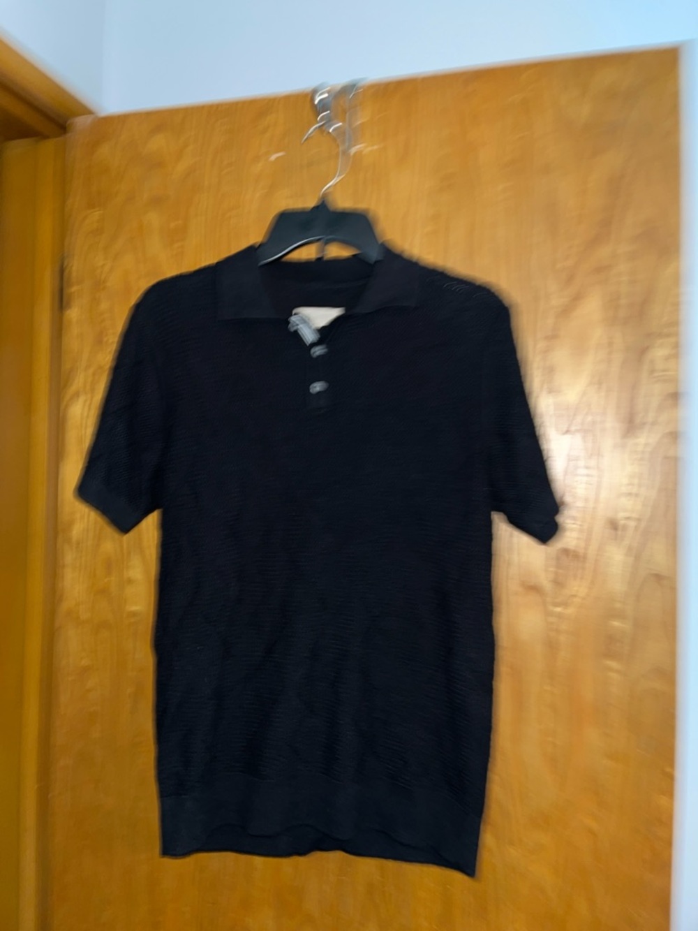 Men's Black Short-Sleeve Polo Shirt